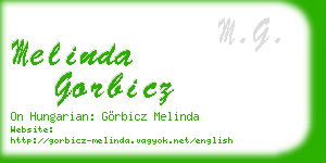 melinda gorbicz business card