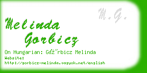 melinda gorbicz business card